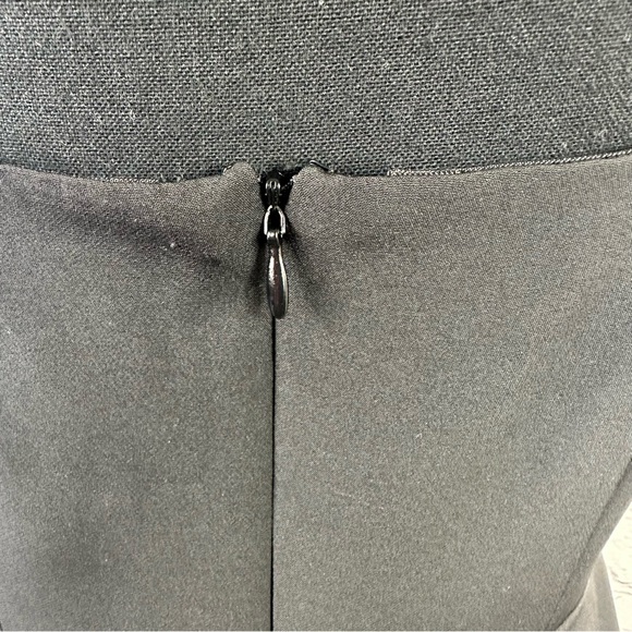 SAM EDELMAN SPAGHETTI ASYMMETRICAL FEATHER BLACK DRESS SIZE 8 - Picture 13 of 16